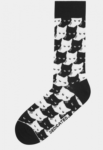 Socks "Sigtuna Pepita Cats" - black