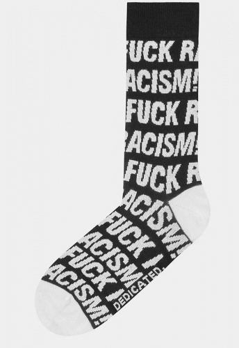 Socks "Sigtuna Fuck Racism Pattern" - black