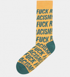 Socks "Sigtuna Fuck Racism Pattern" - honey yellow
