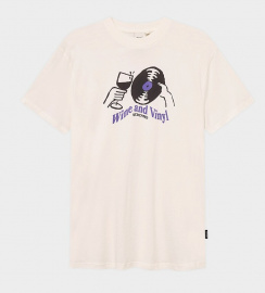 T-Shirt "Stockholm Wine And Vinyl" - off white