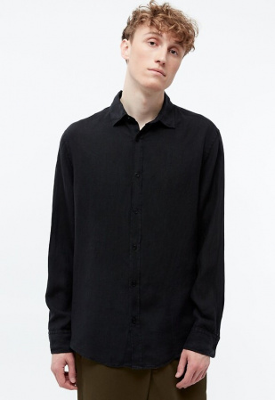 Givn Leinen-Hemd "GBJohn" - schwarz