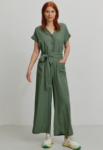 Jumpsuit "Dianella" (Leinen) - khaki