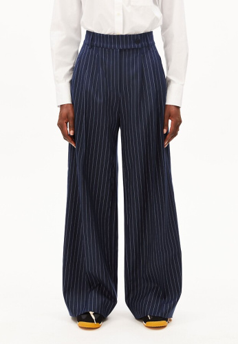 Trousers "Kaayua Pinstripe" - night sky/white