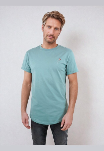 T-Shirt "Kompassqualle Small" - blue sea