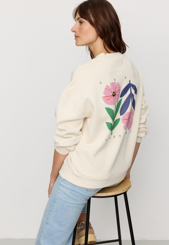 Sweatshirt "Nerine Good Vibes" - arctic white