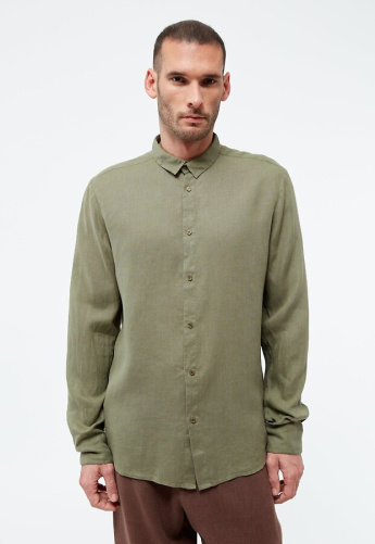 Givn Leinenhemd "GBKent" - faded olive