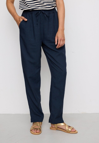 Hose "Moonflower" (Leinen) - navy