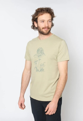 Zerum T-Shirt "Snail" - sage