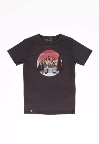 Zerum T-Shirt "Bus" - dark grey