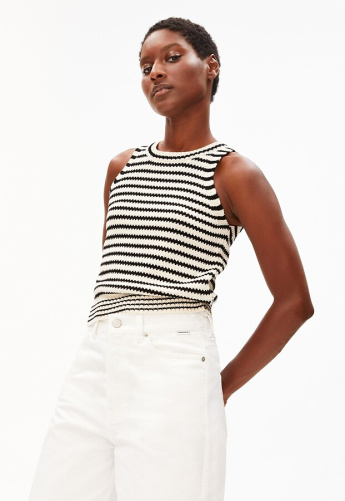 Stripe Knit Top - black/white