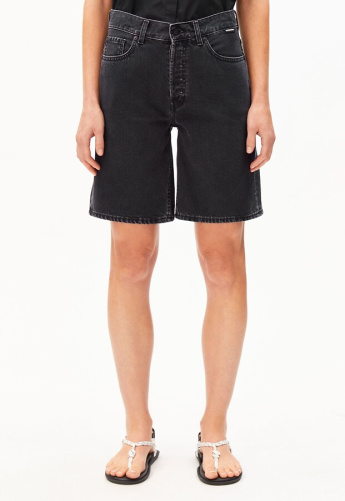Denim Shorts "Thalinaa" - ebony black