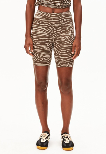 Short Leggings "Nedaa Zebra" - sandstone