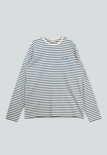 Longsleeve "Ahoy Mini Flyfish" - blau/weiß