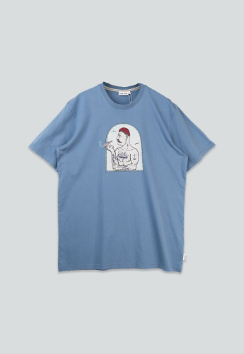 T-Shirt "No Smoking" - blau