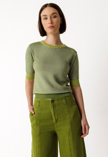 Strickpullover "Muike" - dunkelgrün