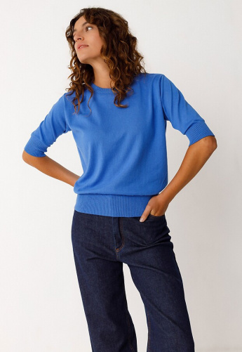 Strickpullover "Muike" - blau