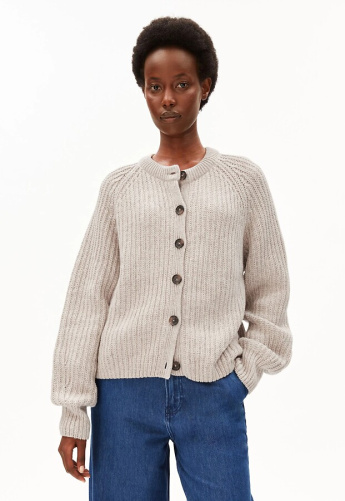 Wollstrick-Cardigan - honey melange