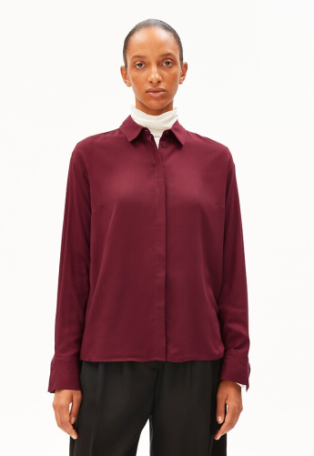 Bluse "Larisaana Longsleeve" - velvet red