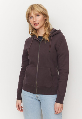 Sweatjacke "Dahlia" - dark grape