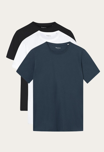 3-Pack T-Shirt - weiß/schwarz/dunkelblau