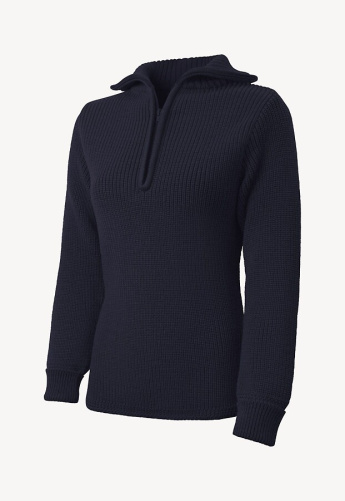 Damen-Troyer aus Bio-Merino-Schurwolle - dunkelblau