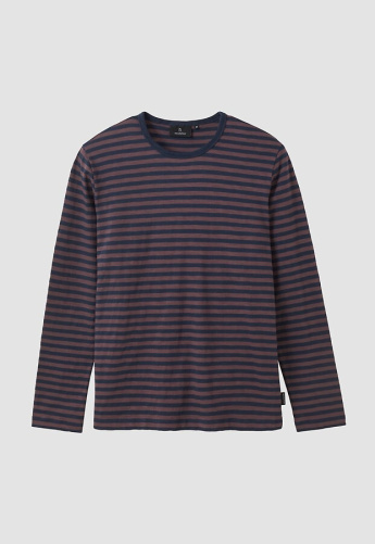 Longsleeve "Maca Stripes" - dark grape