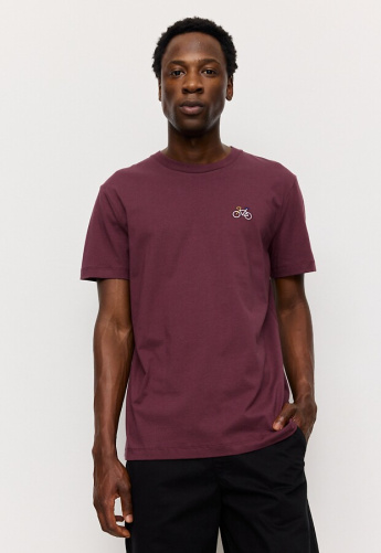 T-Shirt "Agave Bike" - dark plum