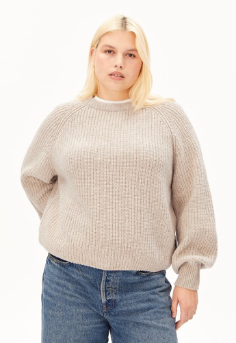 Wollstrick-Pullover - honey melange