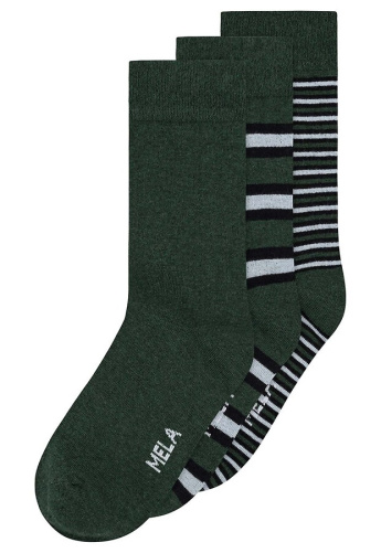 Socken 3er Pack Basic - mix forest stripes