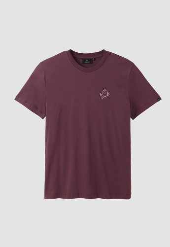 T-Shirt "Agave Lazy" - dark plum