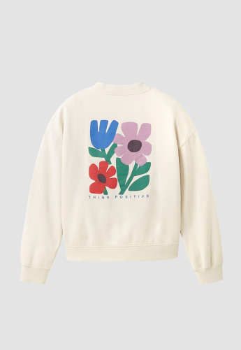 Sweatshirt "Nerine Think Positive" - arctic white