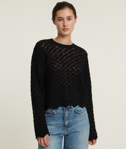 Feinstrickpullover "Dania" - schwarz