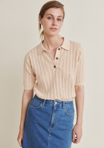 Strick-Polo "Tricia" - birch