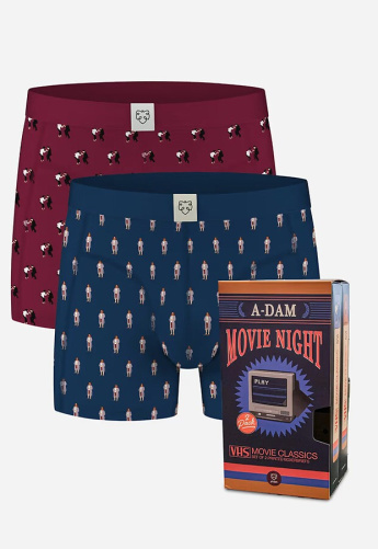 Boxer-Brief 2Pack "Video Tape Box" - navy/burgundy