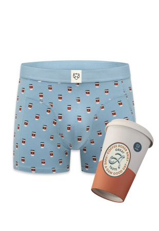 Boxer-Brief "Blue Take Away Coffee" - blue
