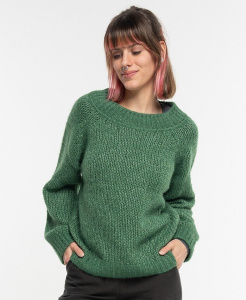 Alpaka-Pullover "Fluffy Pullover" - herb