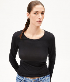 Longsleeve "Einiaara Soft" - black Longsleeve "Einiaara Soft" - black