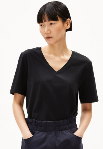 T-Shirt "Lualaa V-Neck" - schwarz