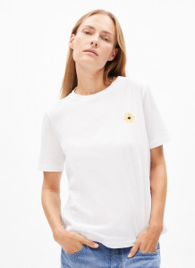 T-Shirt "Lualaa Flower" - white/early yellow