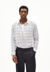Hemd "Flaavien Check" - oatmilk/blue/soft lilac