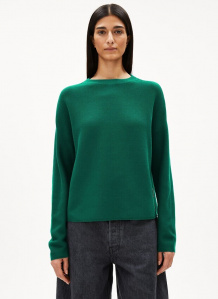 Knit Sweater "Merinaa Links Links" - emerald green