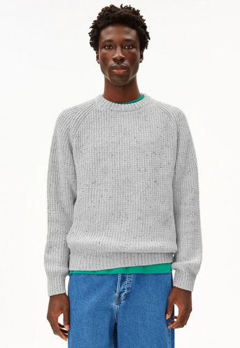 Strickpullover "Kiaano Tweed" (Wolle) - oatmilk/black tweed