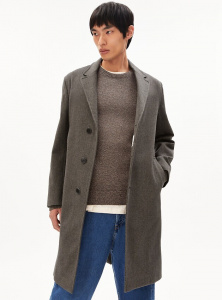 Woll-Mantel "Paablo" - mid grey melange