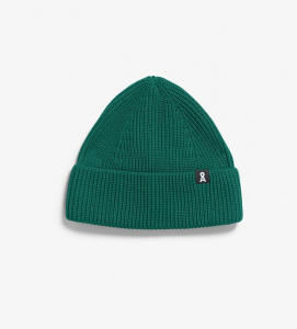 Wool Knit Hat "Nildaao Wool" - emerald green