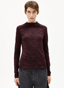 Longsleeve "Calunaa Zebraraa" - dark cranberry