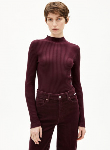 Feinstrickpullover "Alaania" - dark cranberry