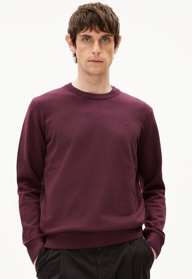 Knit Sweater "Loukaa" - dark cranberry