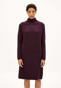 Knit Dress "Millaana" (wool) - dark cranberry