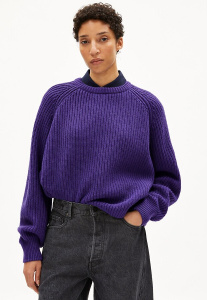 Wollstrick-Pullover "Kaagi" - indigo lilac