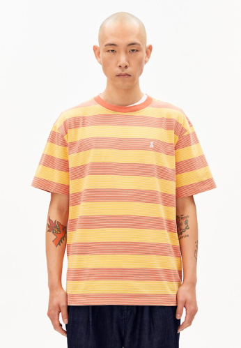 T-Shirt "Maarkos Multi Stripes" - sunflower/tabasco re